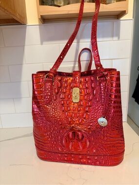 Brahmin Fiora Red dragon Melbourne leather